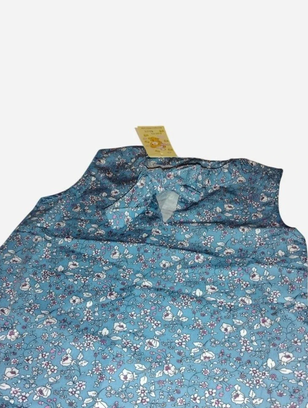 Floral Sleeveless Blouse with Bow Detail – Size 7/8 NWT